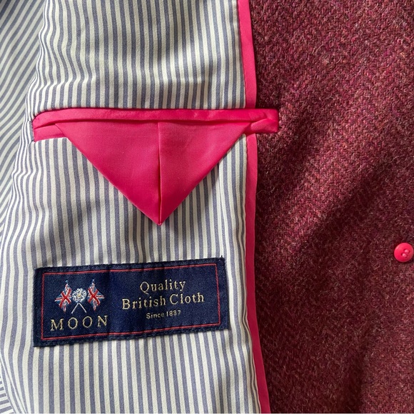 J. Crew Boyfriend blazer in burgundy herringbone English wool NWOT 8 - Picture 6 of 14